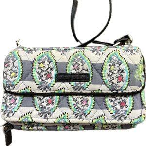 Vera Bradley All IN One Crossbody Purse Striped Paisley